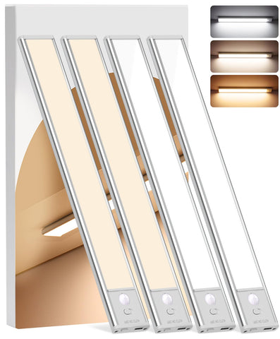 LNRYY under cabinet light pack 4 provides bright, even illumination for kitchens and stairs