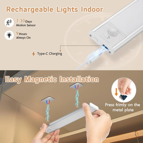 LNRYY USB Type-C charging keeps these lights ready without wiring