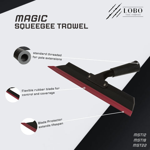 Lobo Tool Company Magic Squeegee Trowel with extension pole compatibility