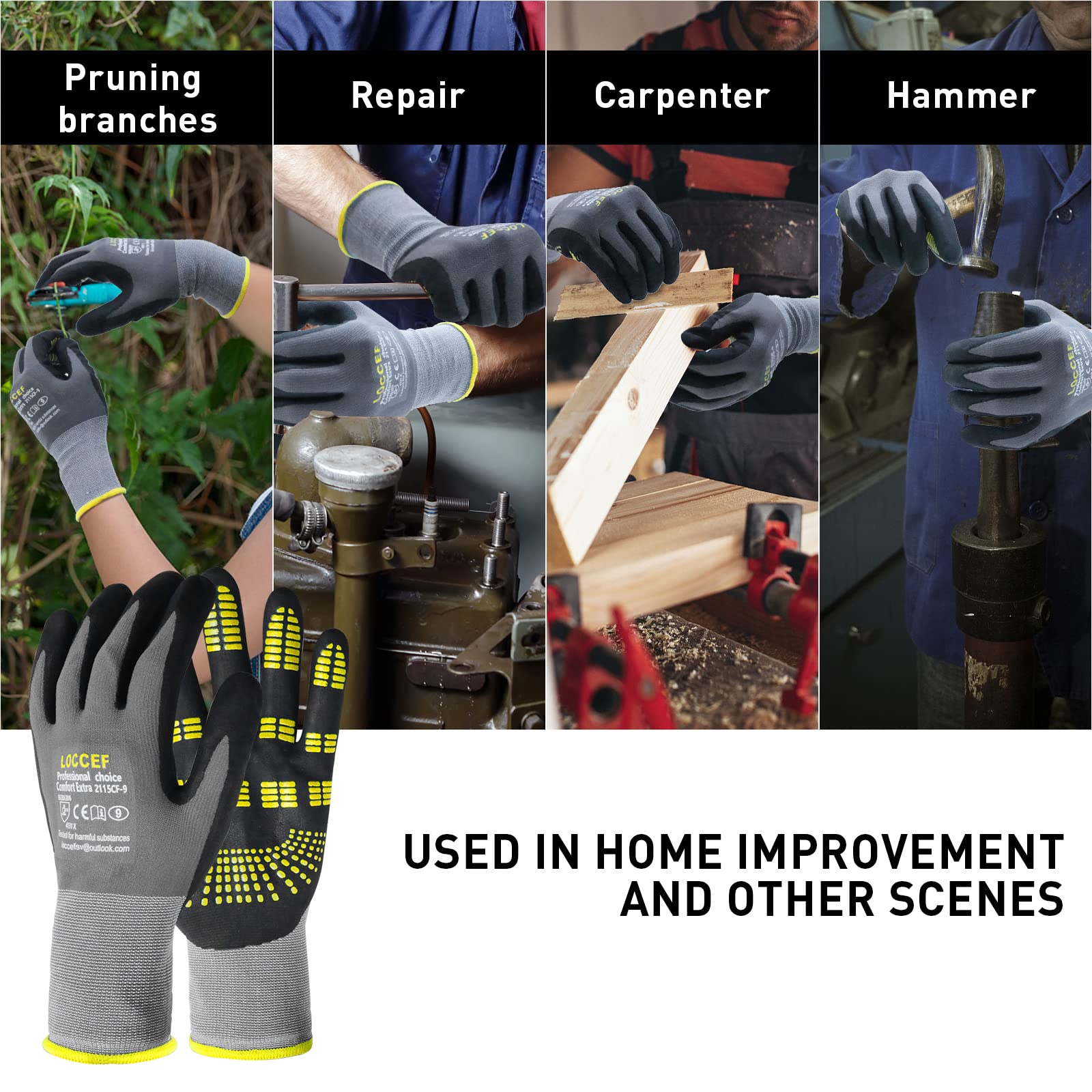 LOCCEF Endurance Glove back emphasizes breathable knit for comfort.
