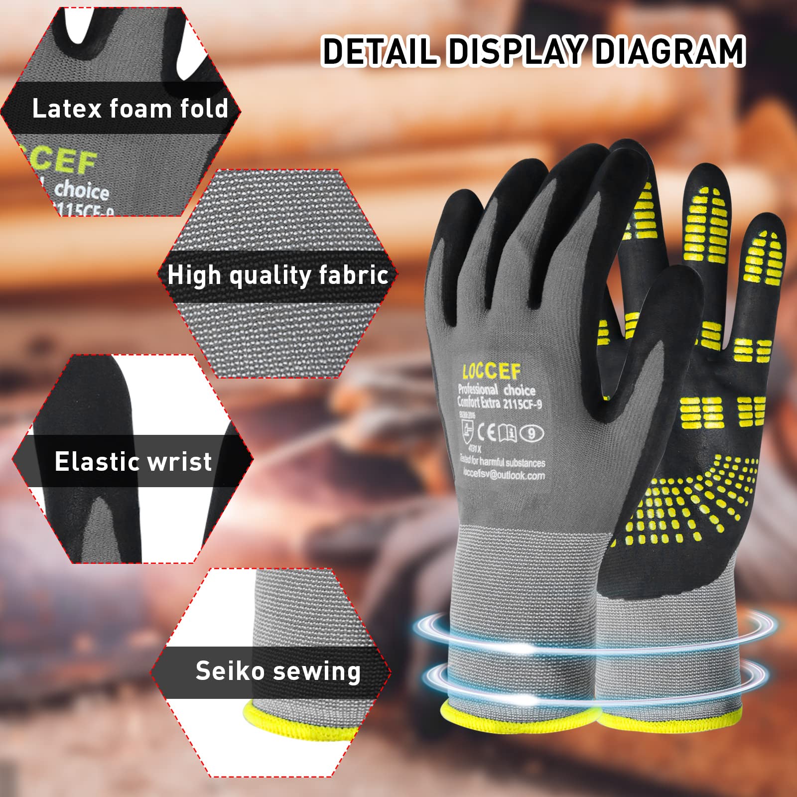 LOCCEF Endurance Knit Gloves breathable ultrathin design for comfort