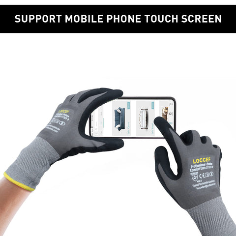 LOCCEF Endurance Knit Gloves with microdots enhancing durability during precise tasks