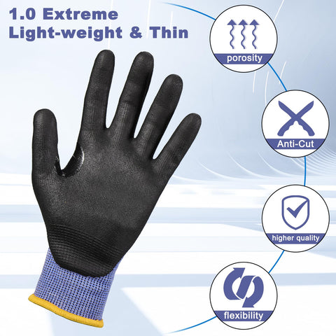 LOCCEF gloves with micro-foam nitrile coating delivering a secure anti-slip grip