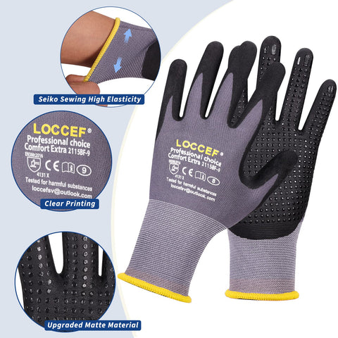 LOCCEF knit wrist detail helps keep dirt out during tasks