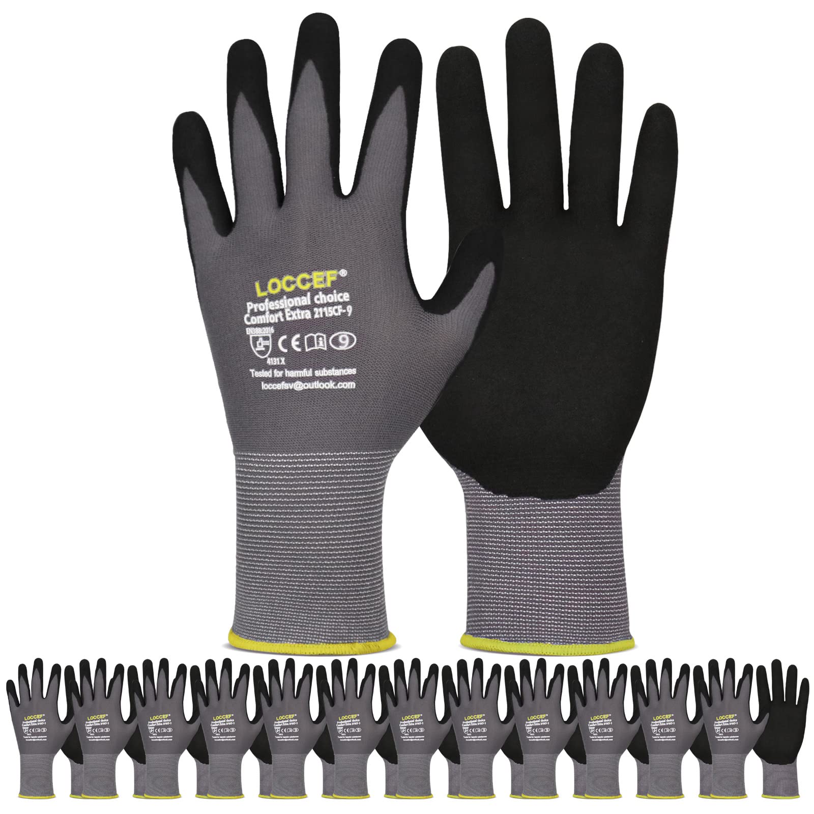 LOCCEF MicroFoam nitrile gloves provide superior grip on oily surfaces for precision tasks