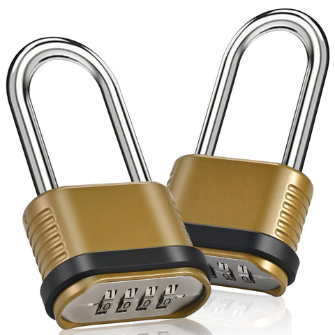 Locilot 4-digit lock with 105mm long shackle for heavy-duty security.