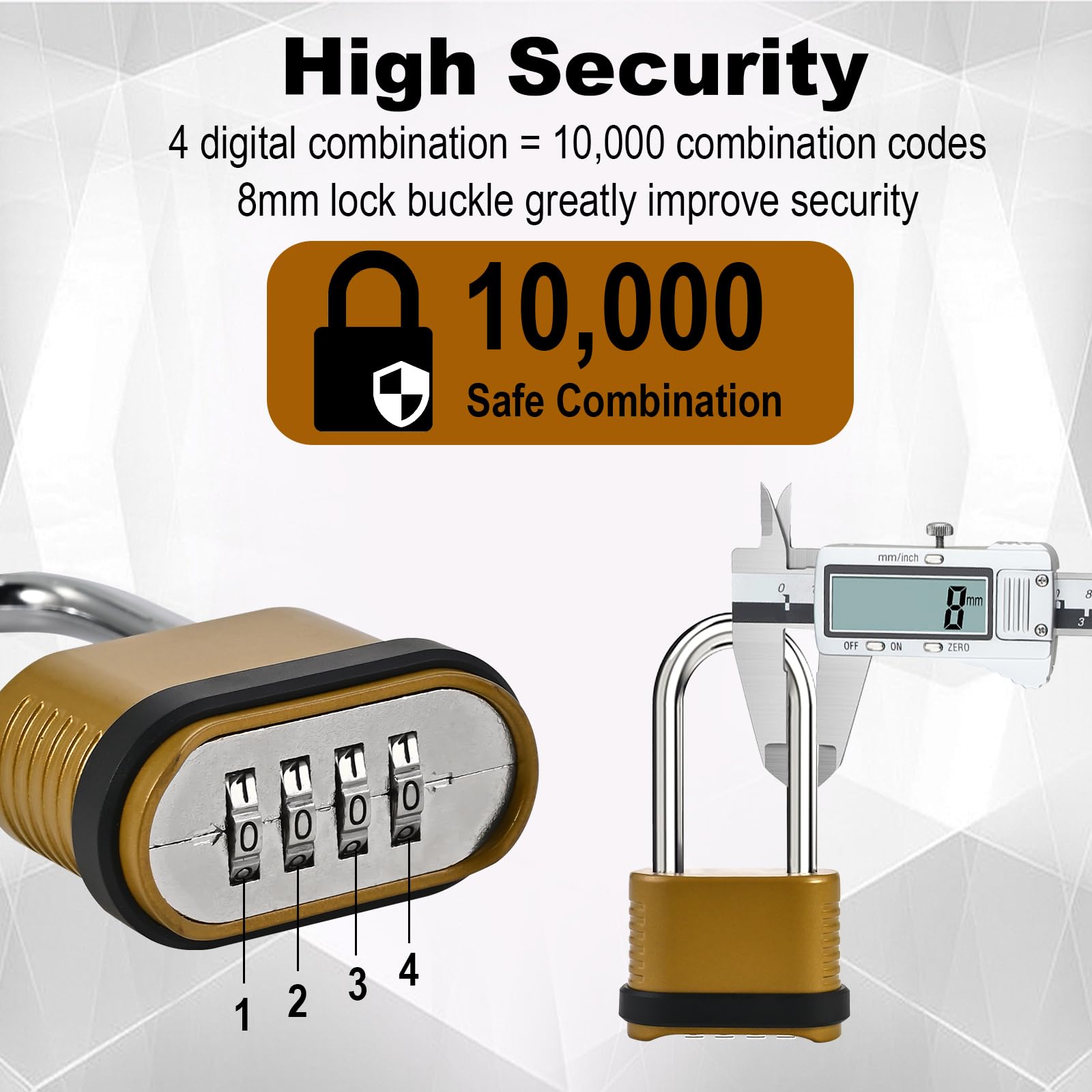 Locilot rust-resistant padlock standing up to exterior conditions.
