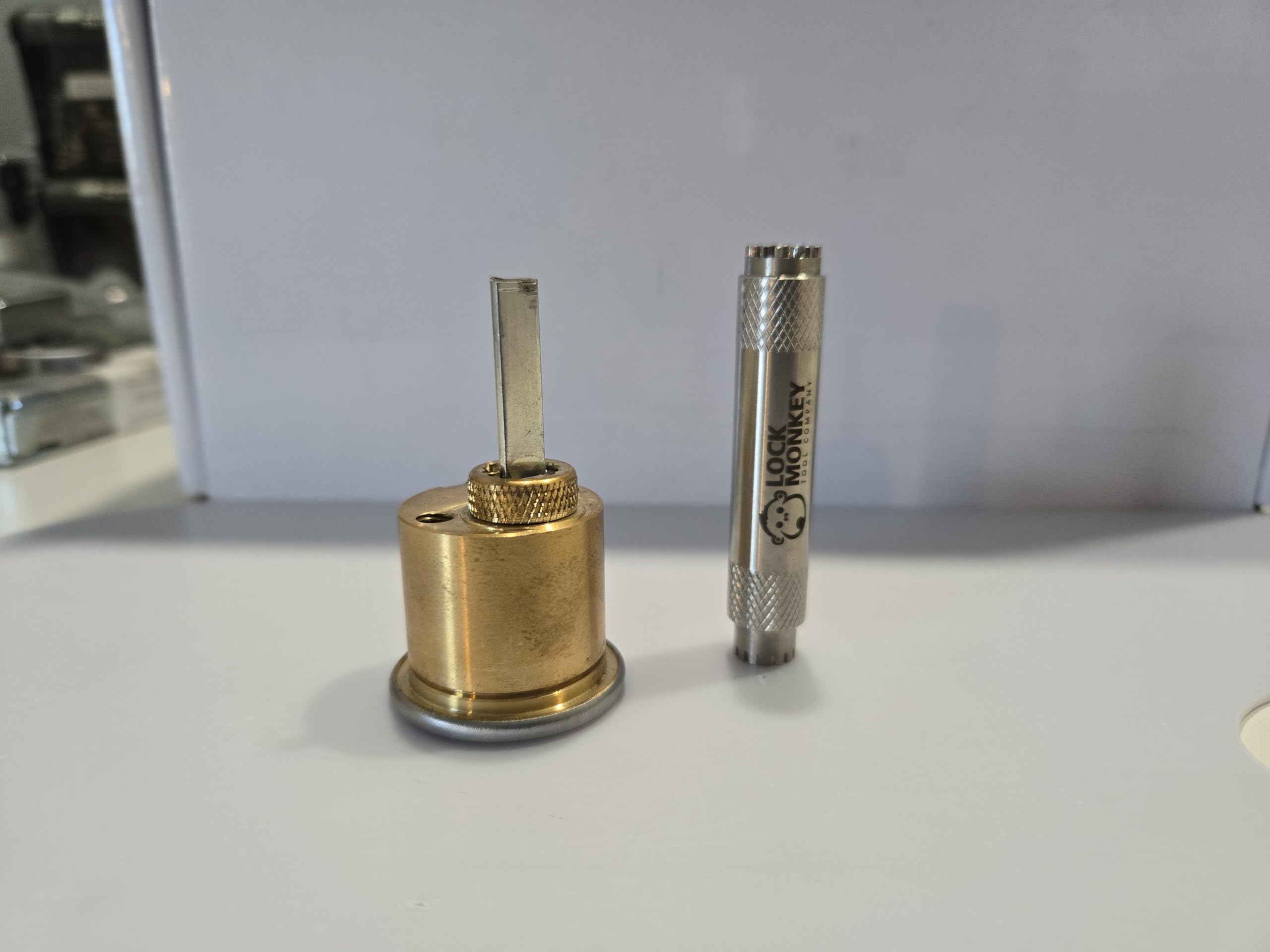 Lock Monkey two-sided design close-up aids handling different lock types.