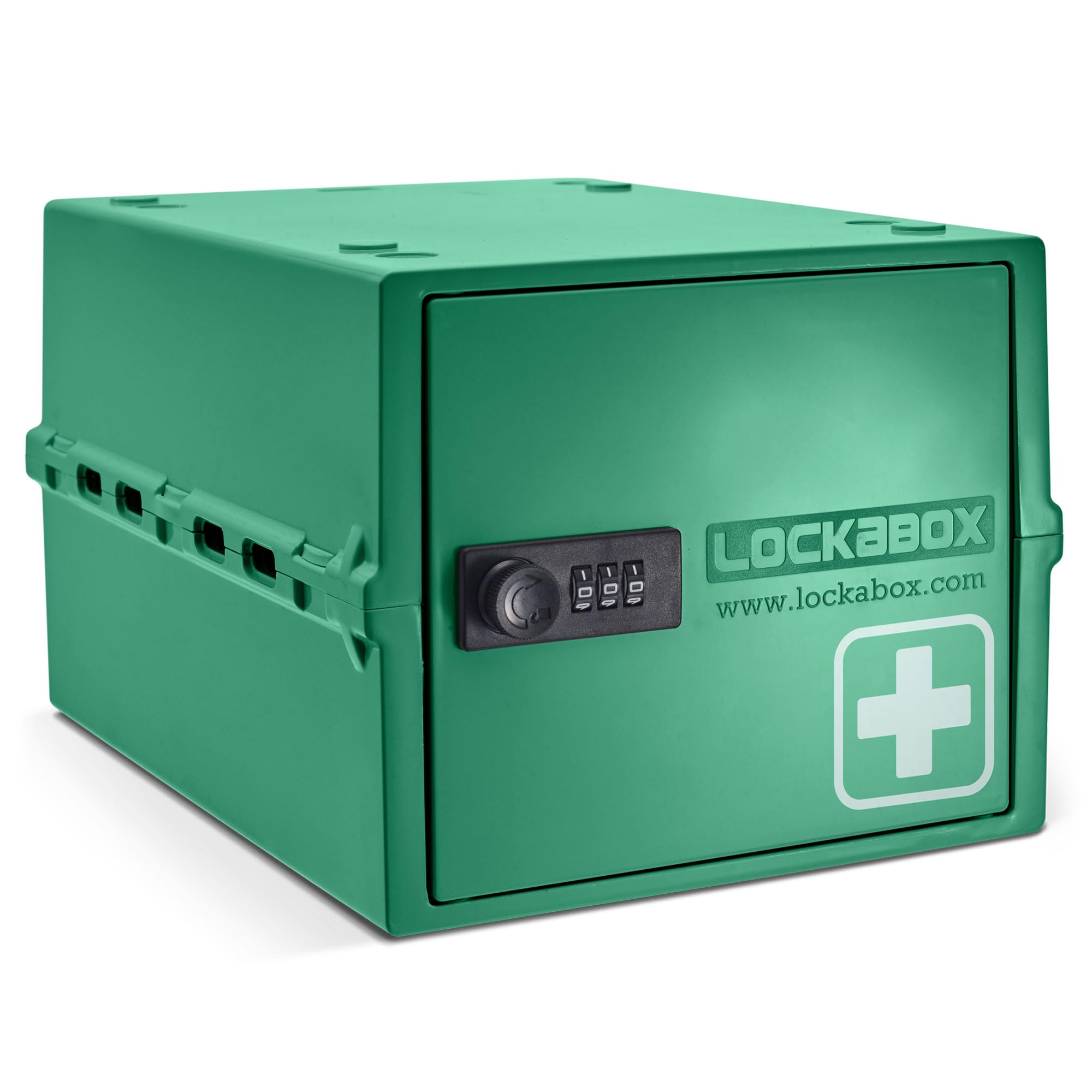 Lockabox One bottle storage shows compact, secure medication organization.