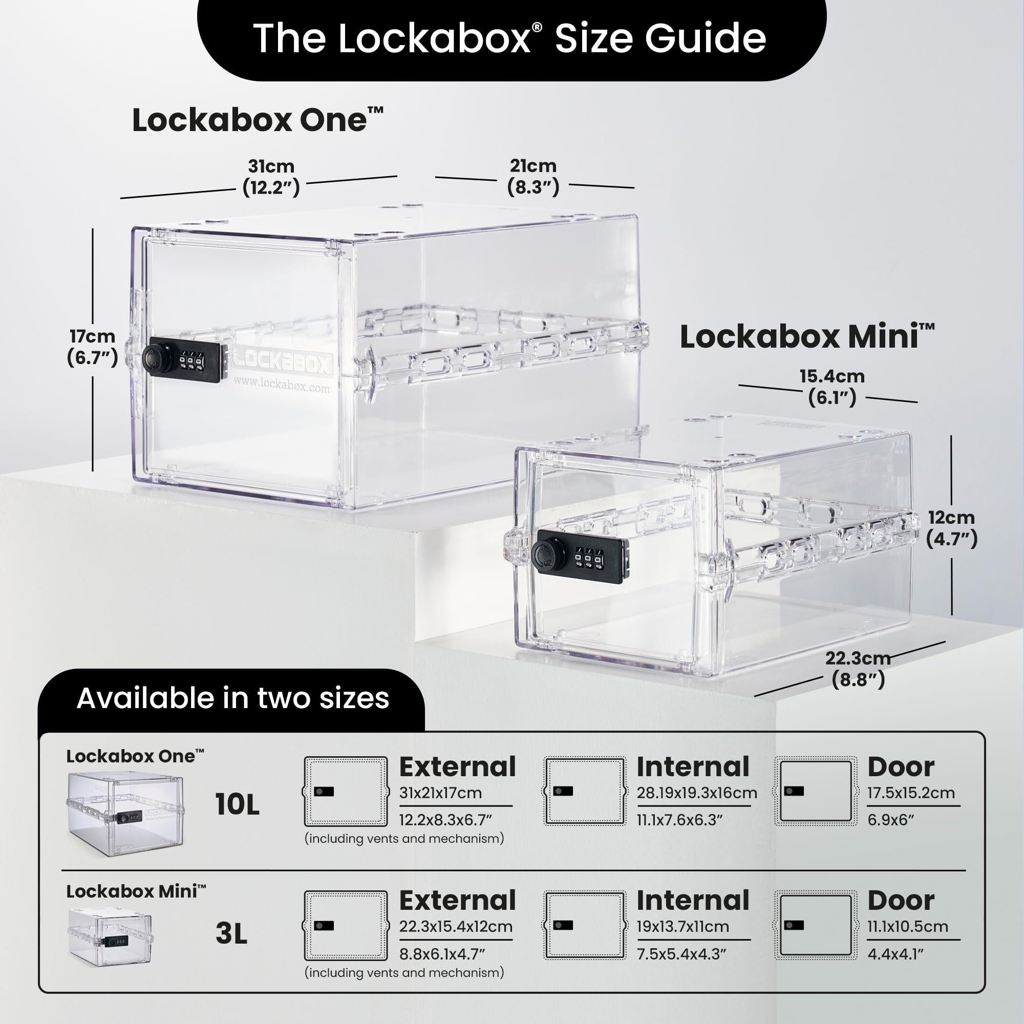Lockabox One Crystal fridge storage scenario for safe perishables