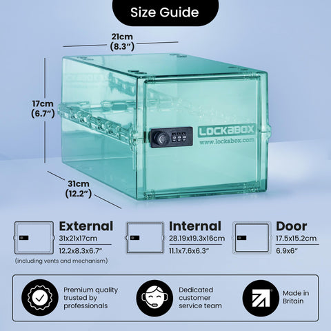 Lockabox One durability highlighted by BPA-safe polycarbonate for daily use