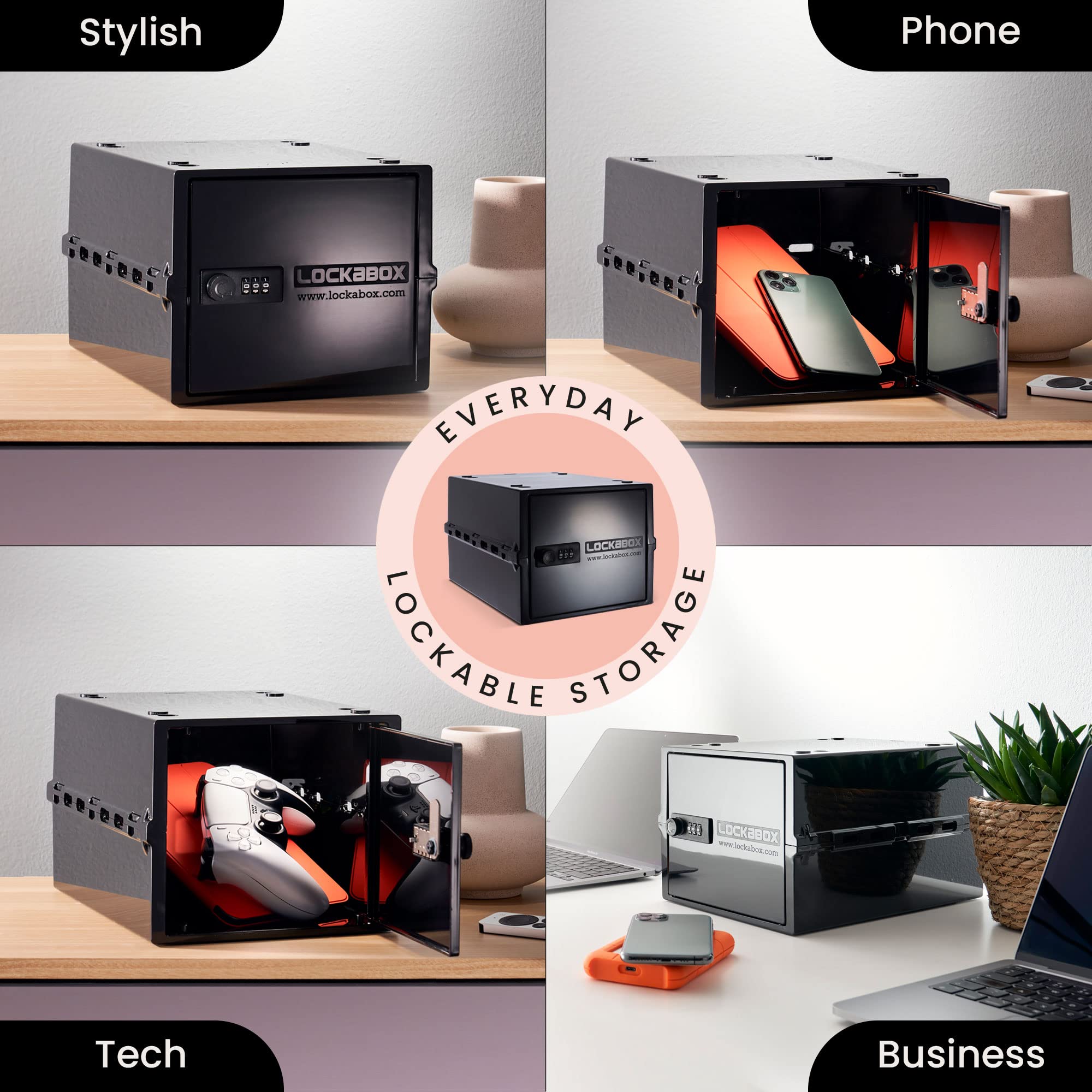 Lockabox One food-safe polycarbonate shell protects contents in the kitchen.