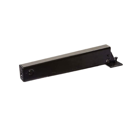 Lockey TB175 black gate closer side view for sturdy outdoor gates.
