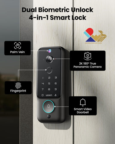 Lockin Veno Plus 2K camera captures a wide 180° view of the doorway