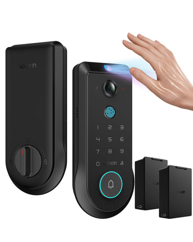 Lockin Veno Pro front view shows seamless keyless entry and modern security design.