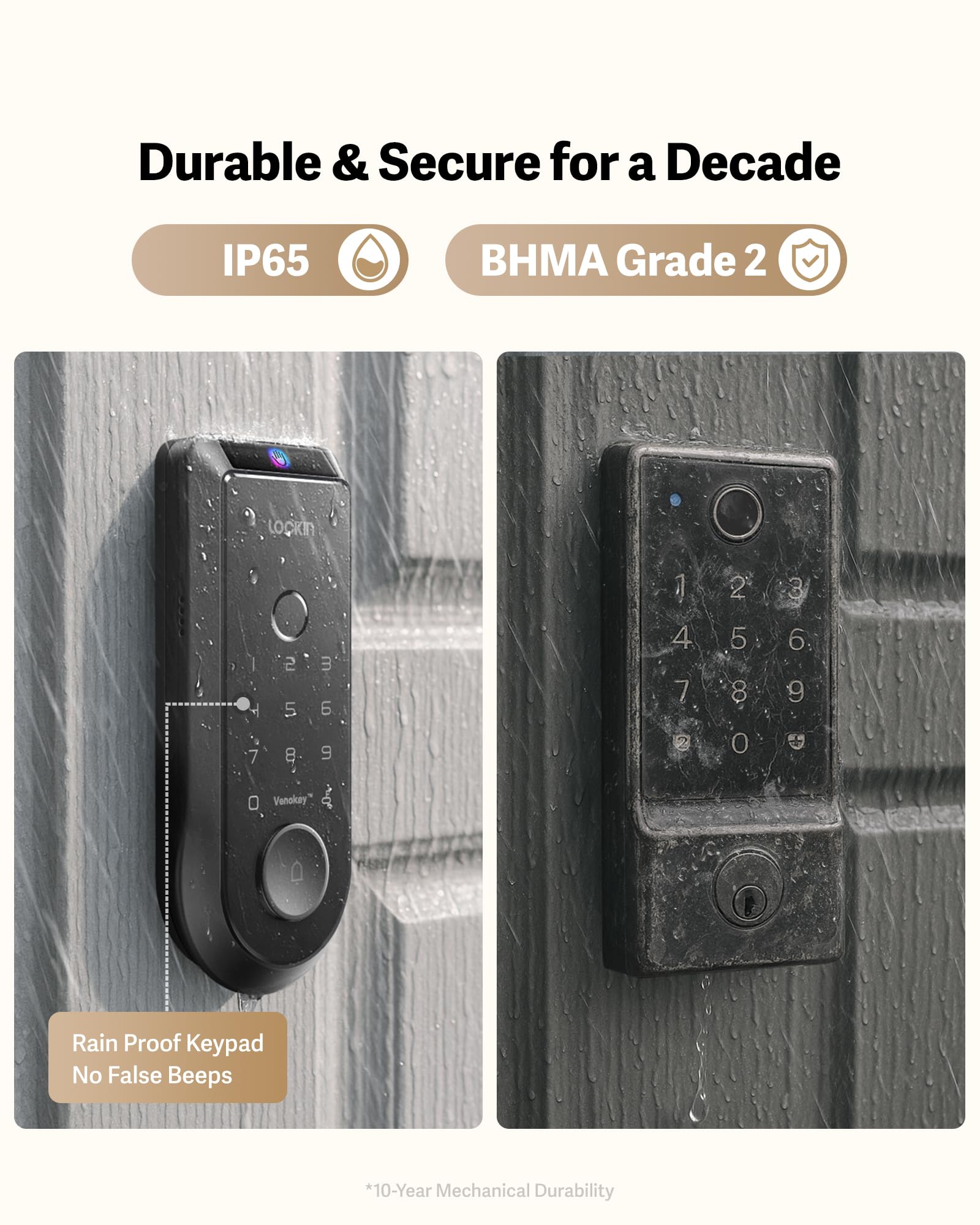 Lockin Veno voice assistant-ready interface enables hands-free control.