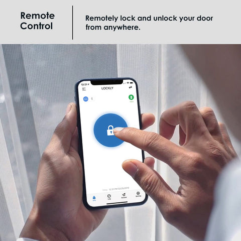 Lockly Access Touch Pro customizable access codes simplify guest entries.