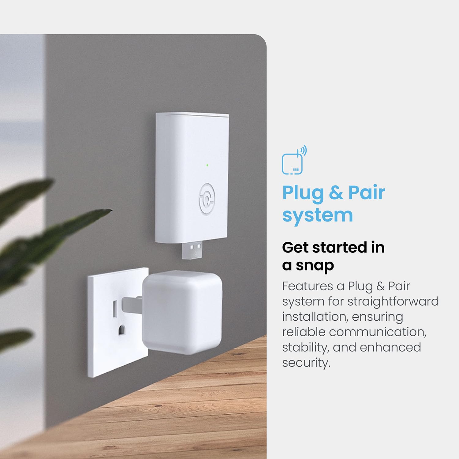 Lockly Secure Link Wi-Fi Hub Wi-Fi compatibility enables seamless remote control.