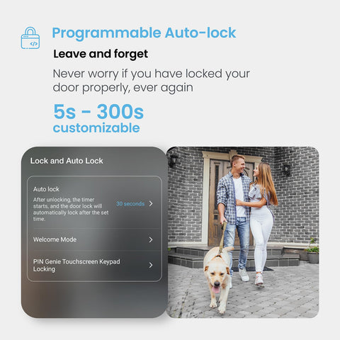 Lockly Secure Plus auto lock indicator on the lock face