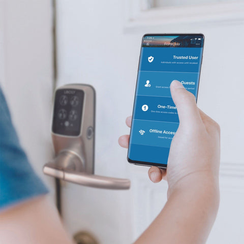 Lockly Secure Plus fingerprint sensor close up for fast biometric unlock