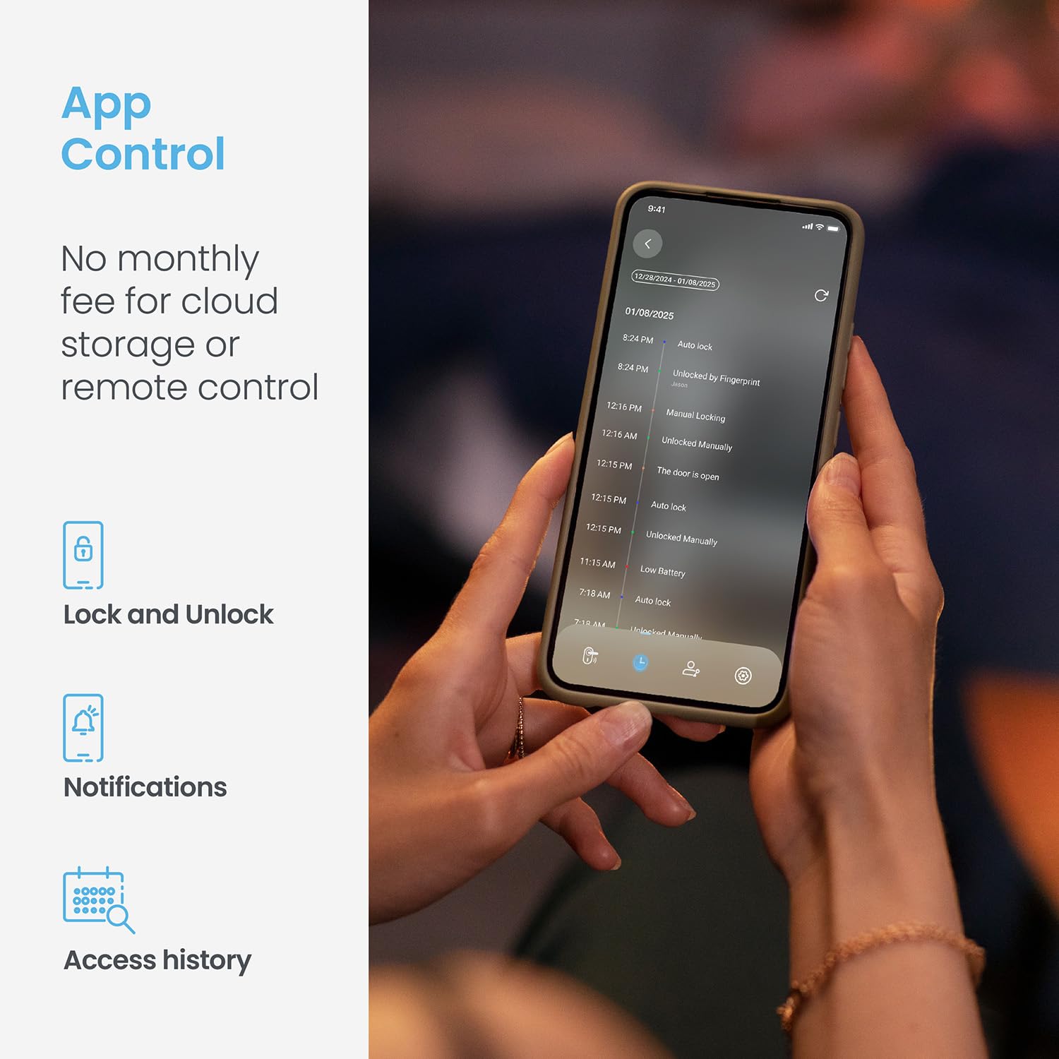 Lockly Secure Plus physical key option as a fallback method