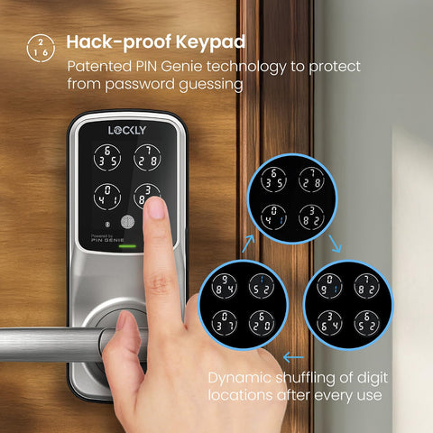 Lockly Secure Plus voice control icon illustrating hands free command