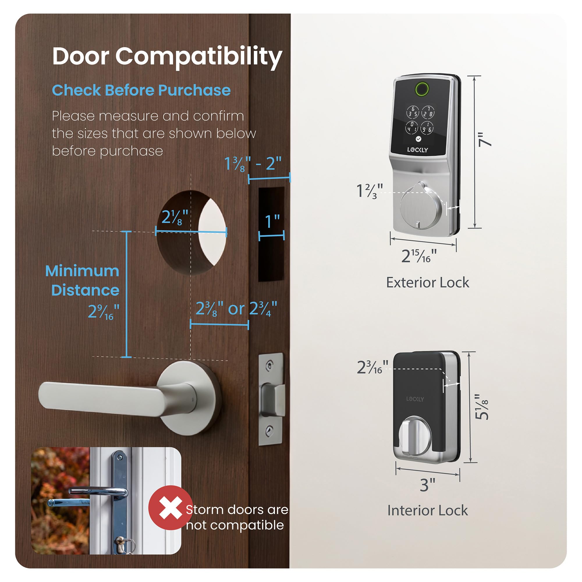 Lockly Secure Pro inside panel close-up highlights tidy wiring and modern hardware