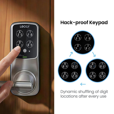Lockly Secure Pro in IPX4 weather-resistant housing for outdoor use.