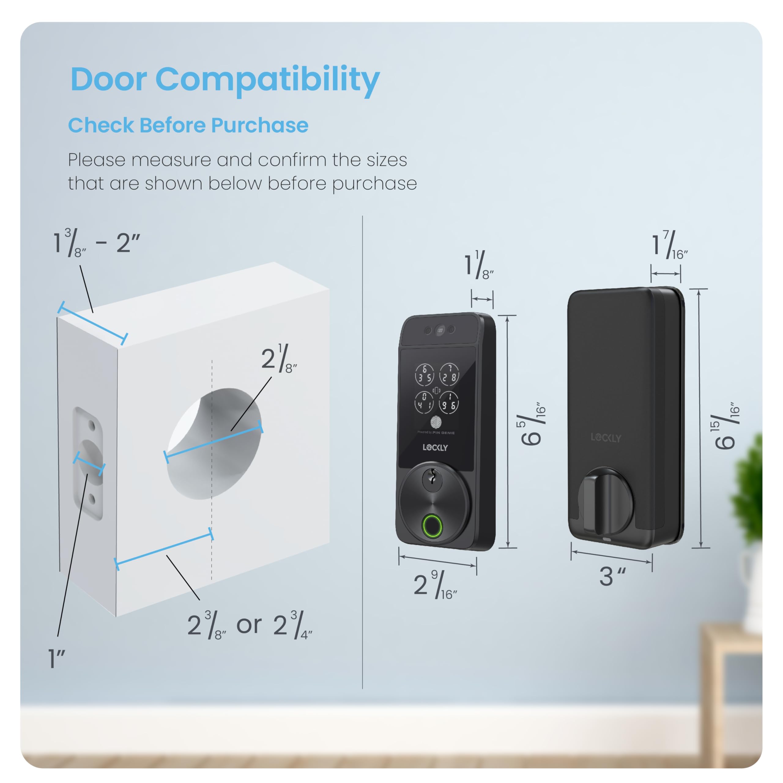 AI-driven fingerprint sensor from Lockly Visage Zeno for quick and secure access.