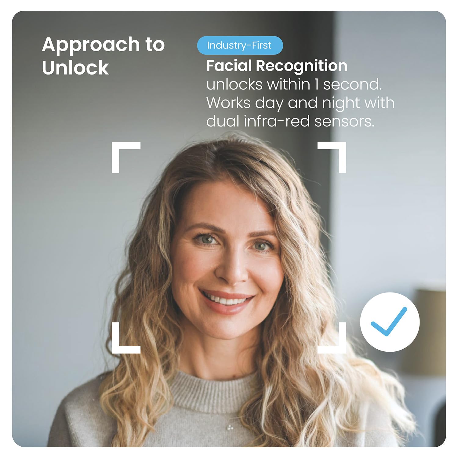 Lockly Visage Zeno AI fingerprint unlock delivers rapid access.