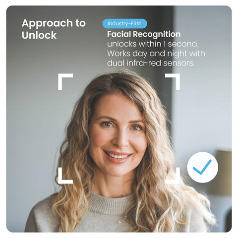 Lockly Visage Zeno AI fingerprint unlock delivers rapid access.