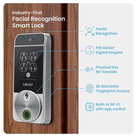 Lockly Visage Zeno works with Apple Home Key on iPhone or Watch.