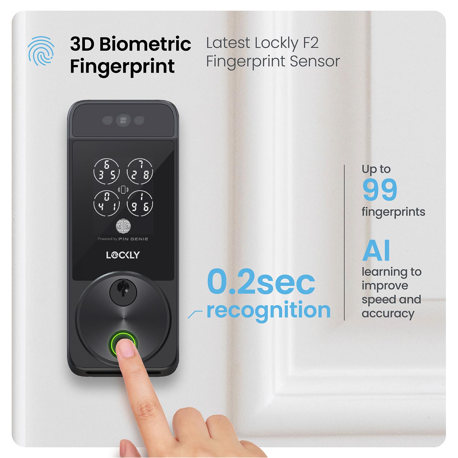 Built-in Wi‑Fi keeps you connected for remote unlocking and guest management.