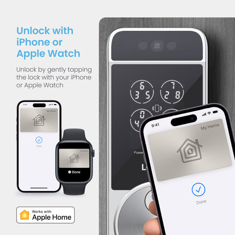 Lockly Visage Zeno built-in Wi‑Fi enables remote control from the Lockly app.