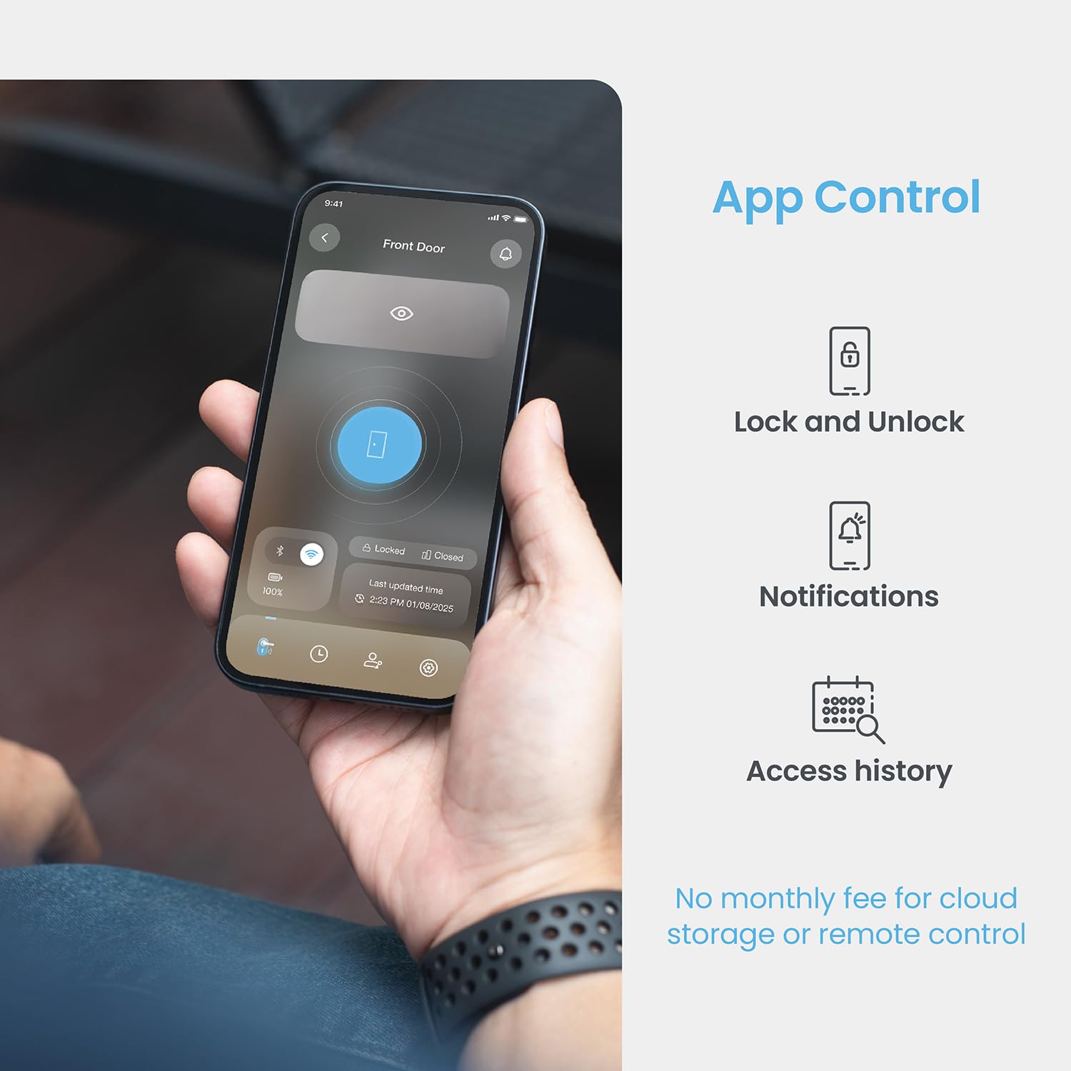 Lockly Vision Elite offline access codes enable guest entry without internet