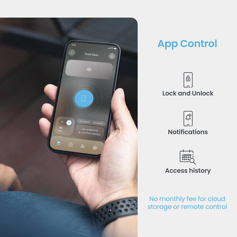 Lockly Vision Elite offline access codes enable guest entry without internet