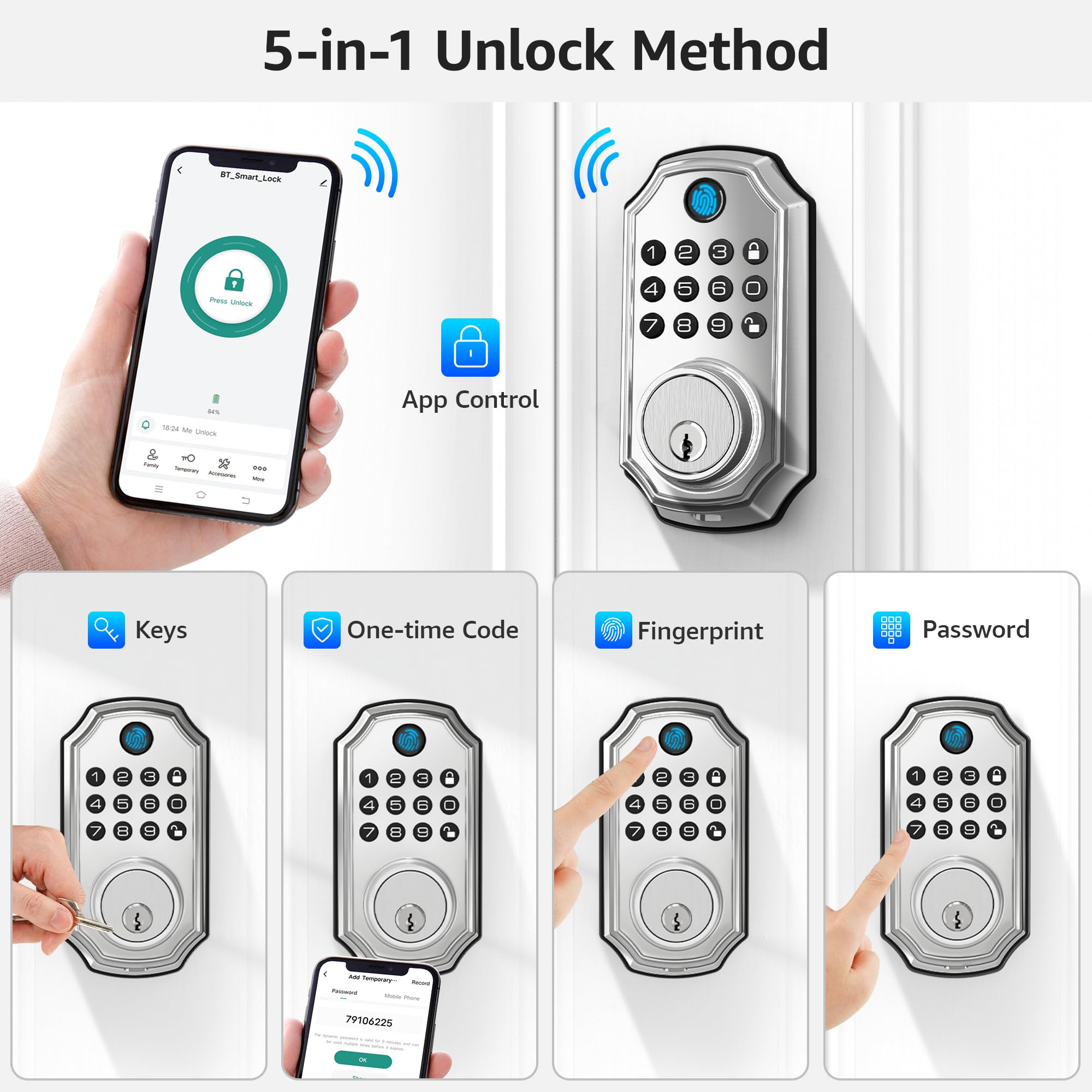 LOCK&SOLVER deadbolt with handle during installation demonstrates sturdy build