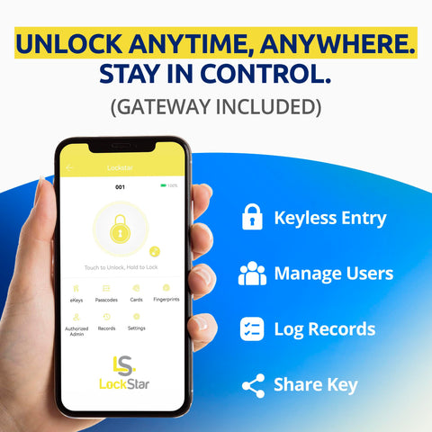 LockSTAR keypad code entry for convenient access