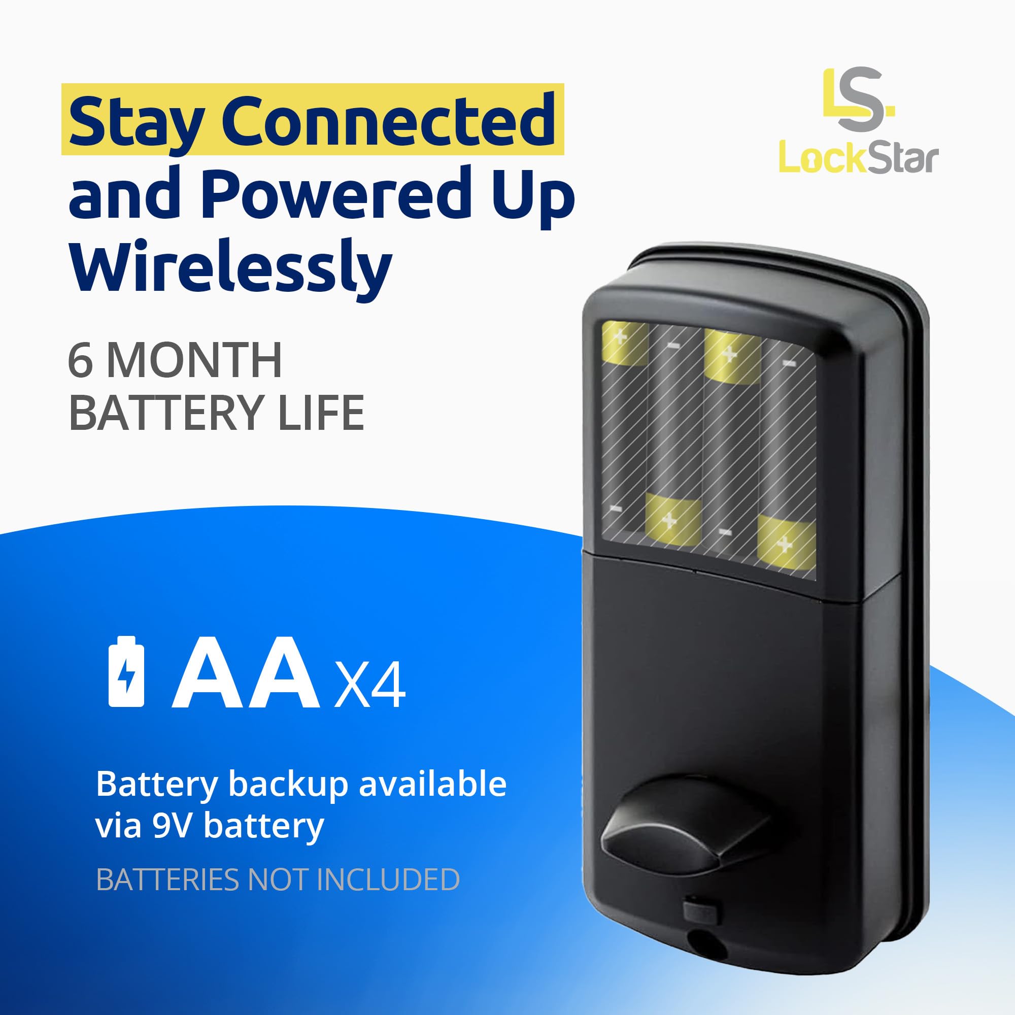 LockSTAR WiFi gateway included for remote access