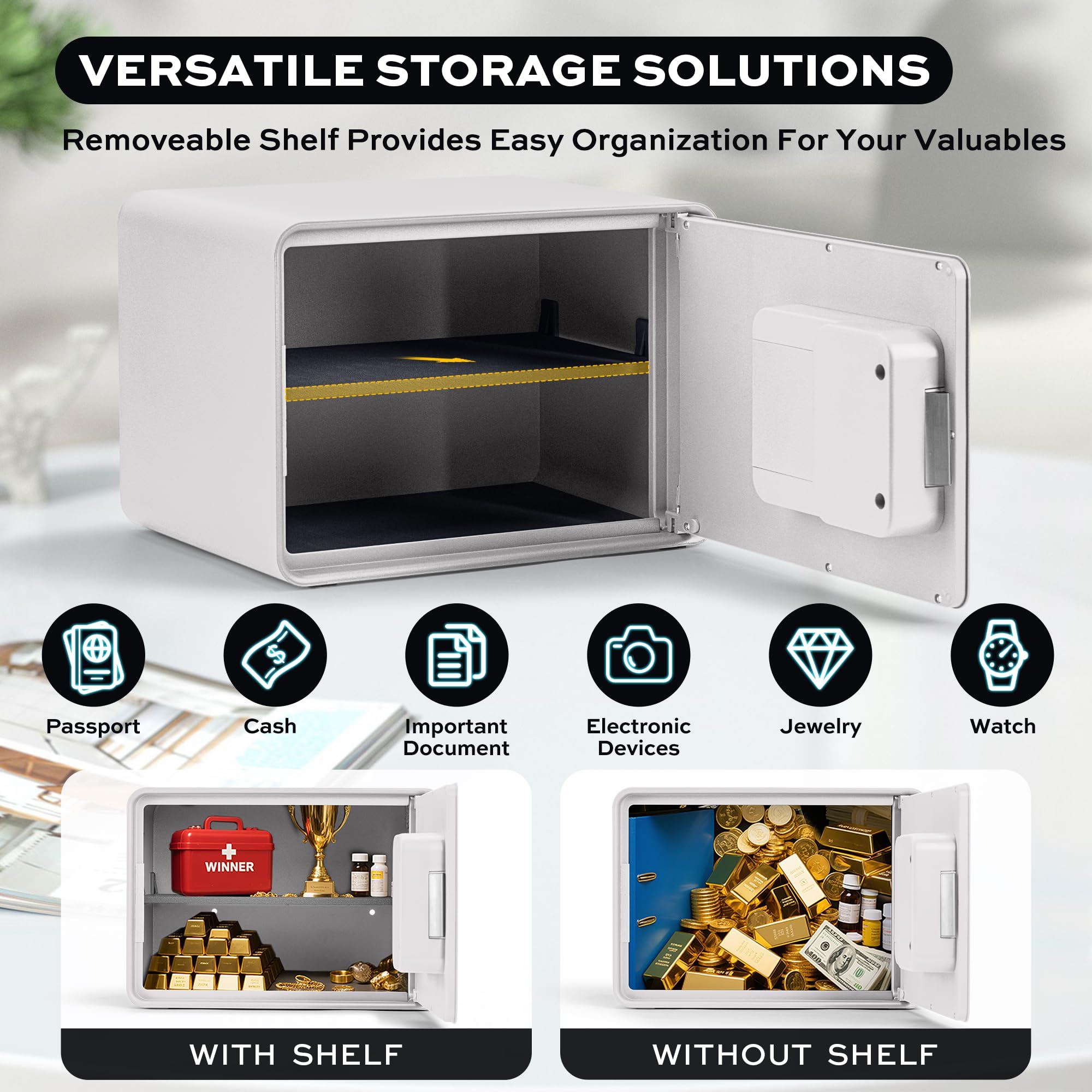 Locksworth Biometric Safe dual alarm indicator helps deter tampering