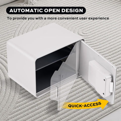 Locksworth Biometric Safe interior with removable shelf enables flexible organization