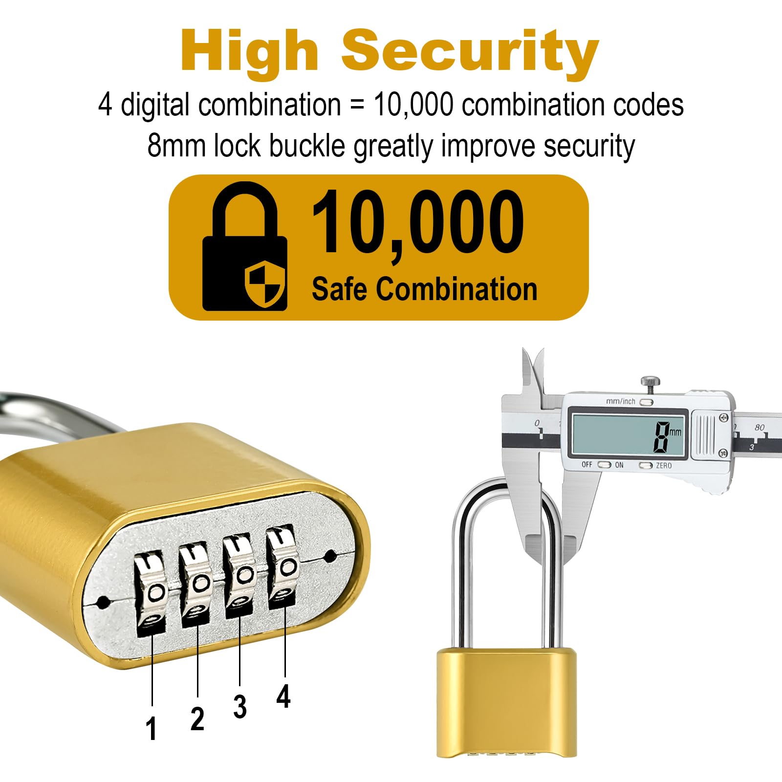 Lockwise extended shackle enables flexible mounting in tight spaces