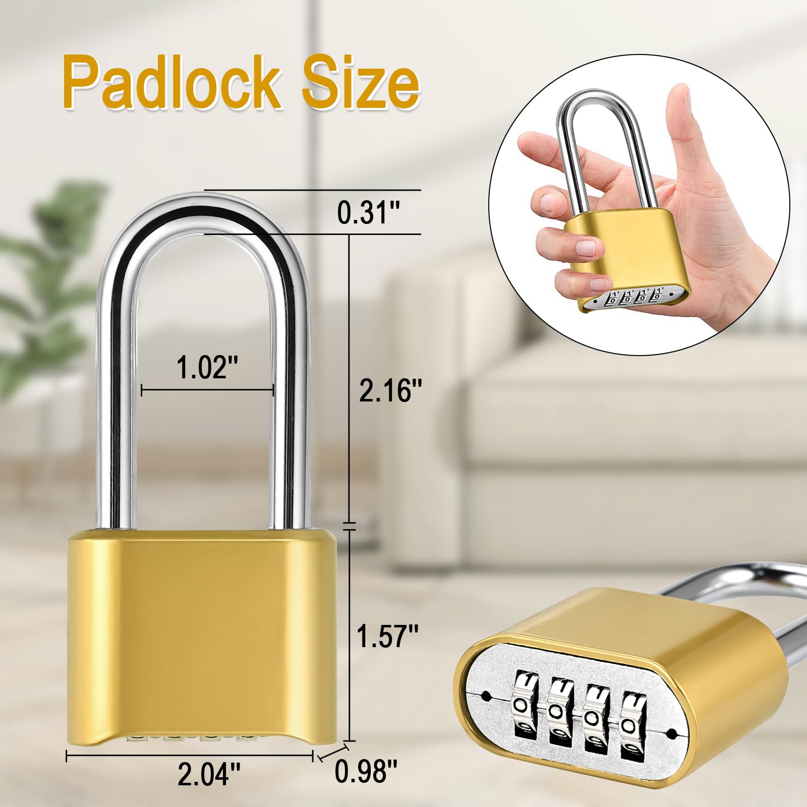 Lockwise padlock side view highlights reinforced bumper and compact profile
