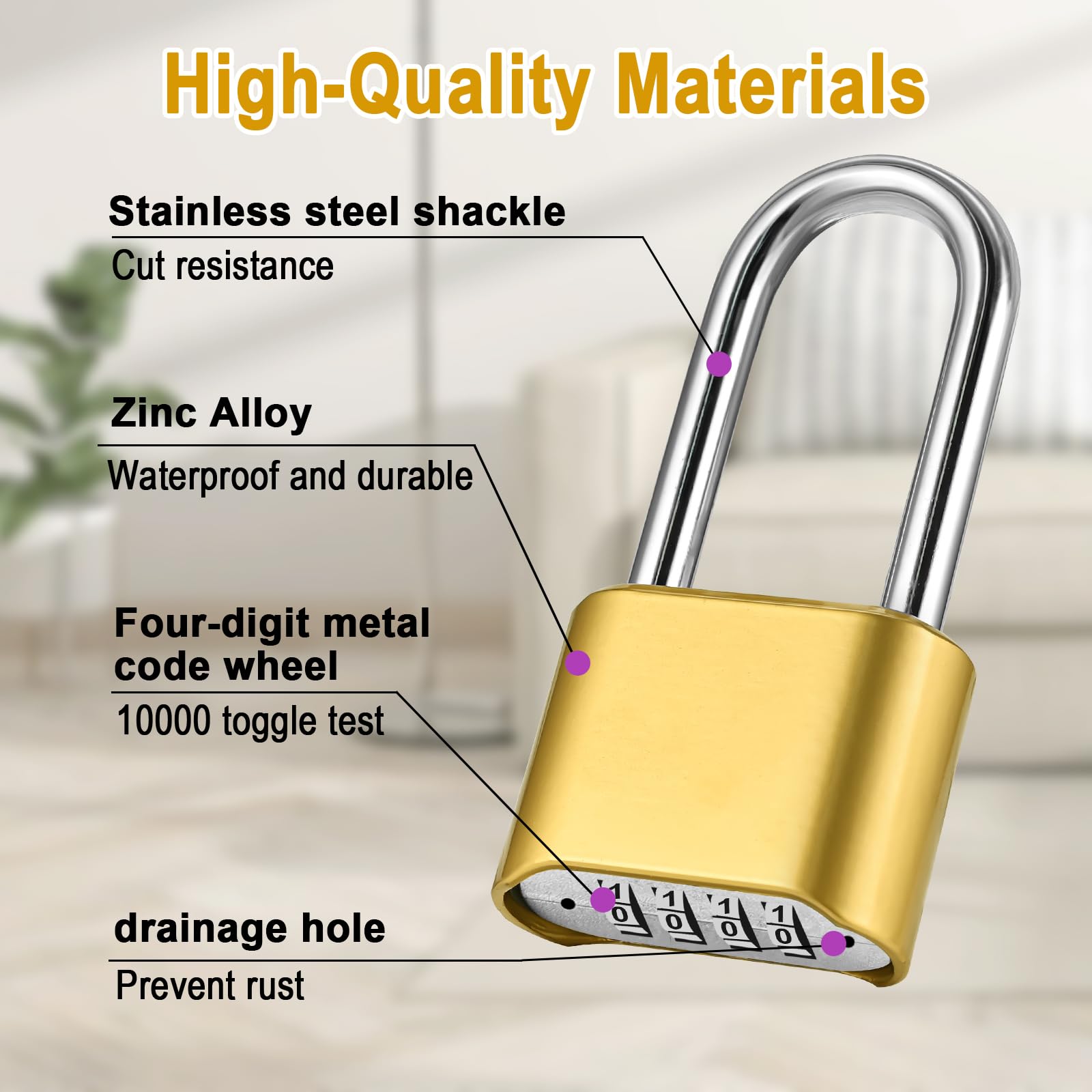 Lockwise weatherproof padlock body ready for rain and outdoor use