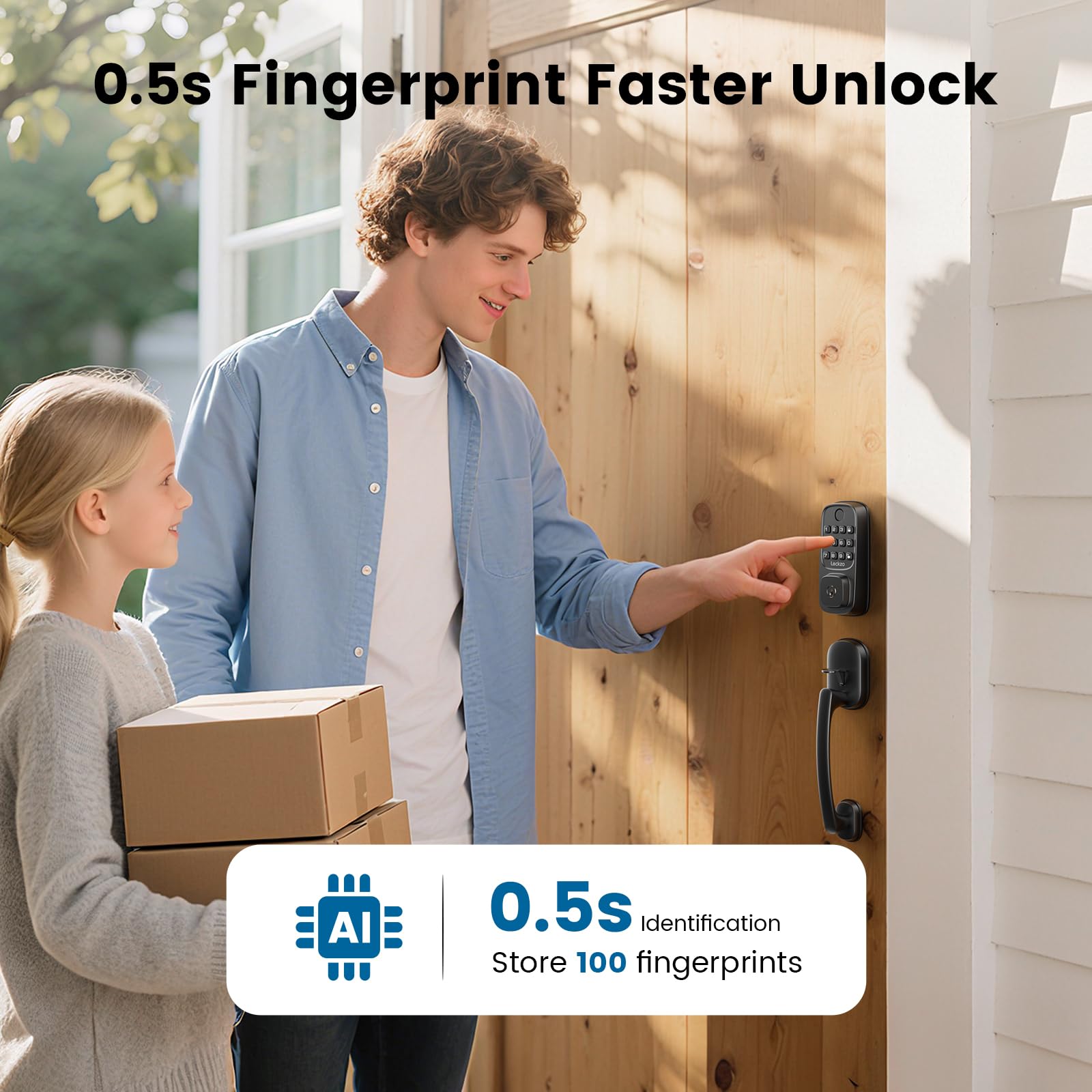 Lockzo app control interface enabling remote door management.