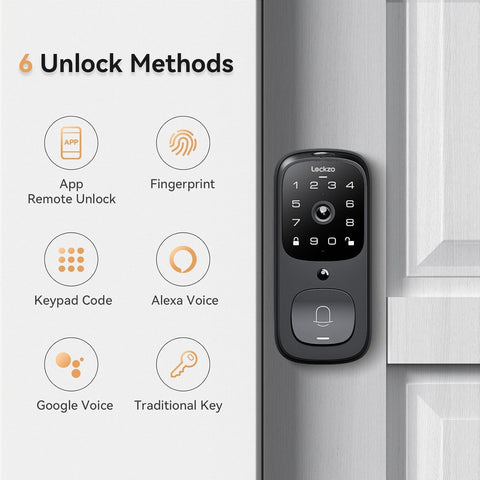 Lockzo doorbell camera 2K view shows visitors from the front view