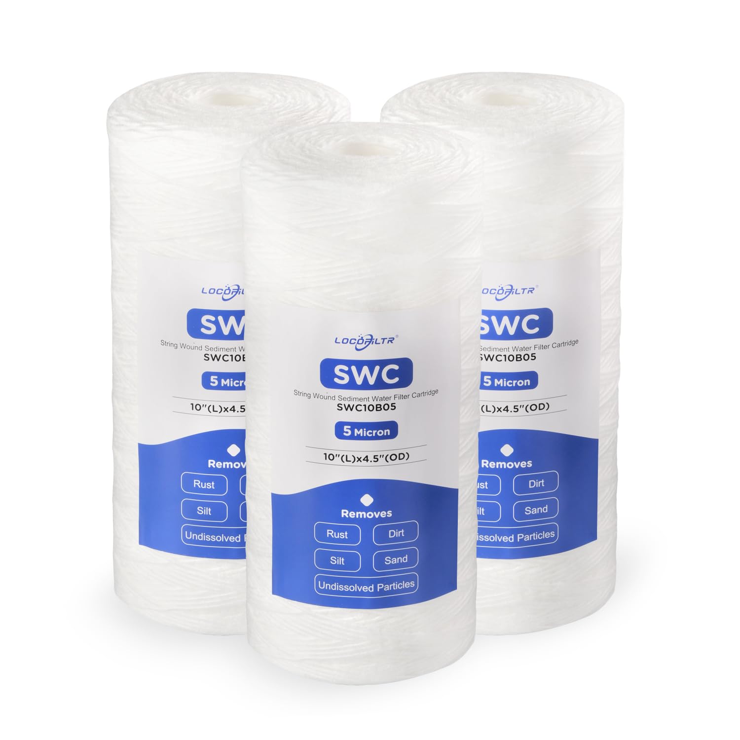 Locofiltr 5-micron sediment filter cartridge for clearer home water.
