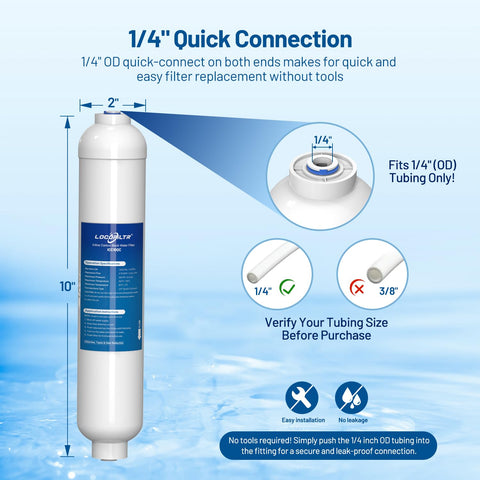 Locofiltr post-filter installed in an RO system for cleaner final water