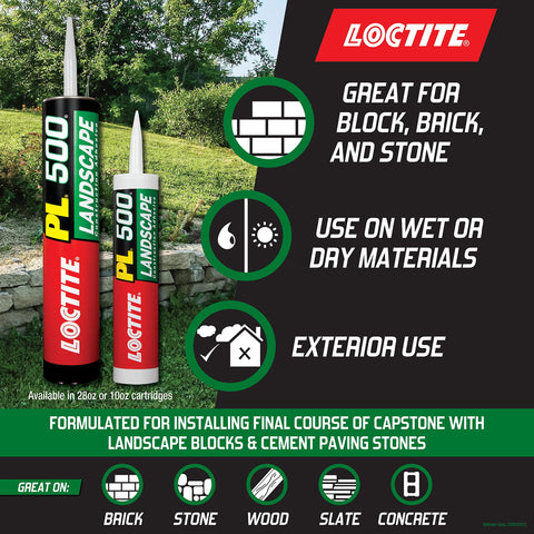 Loctite PL 500 gap filling bridges irregular surfaces