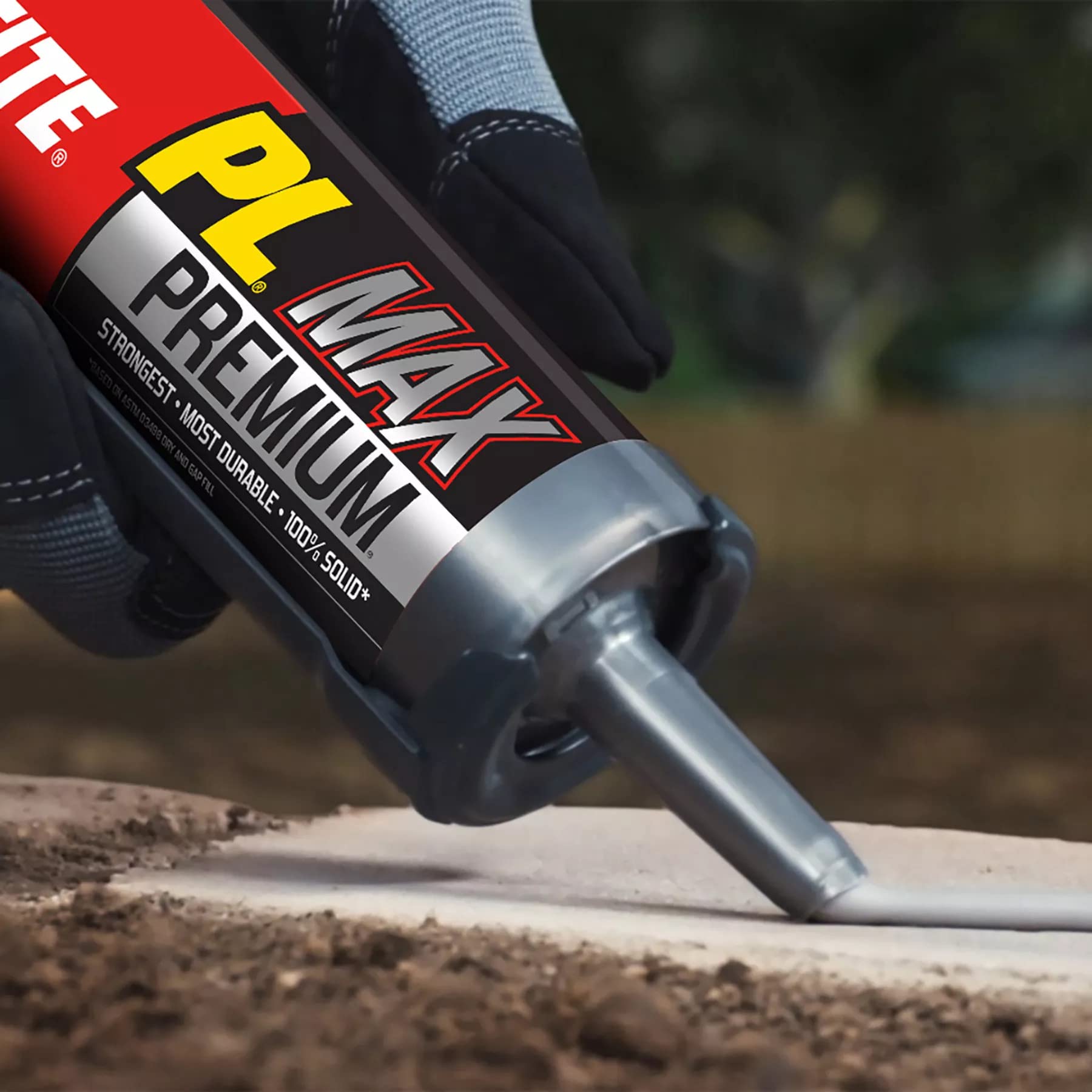 Loctite PL Premium Max adheres to many substrates with 100% solids.